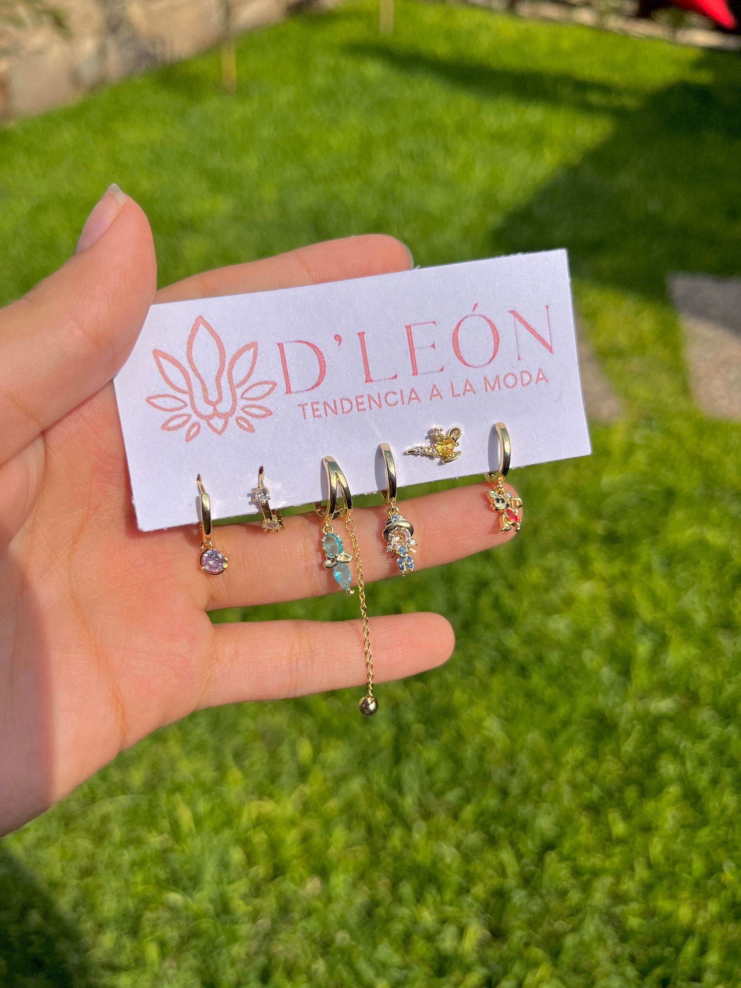 Aretes princesas set 6 piezas