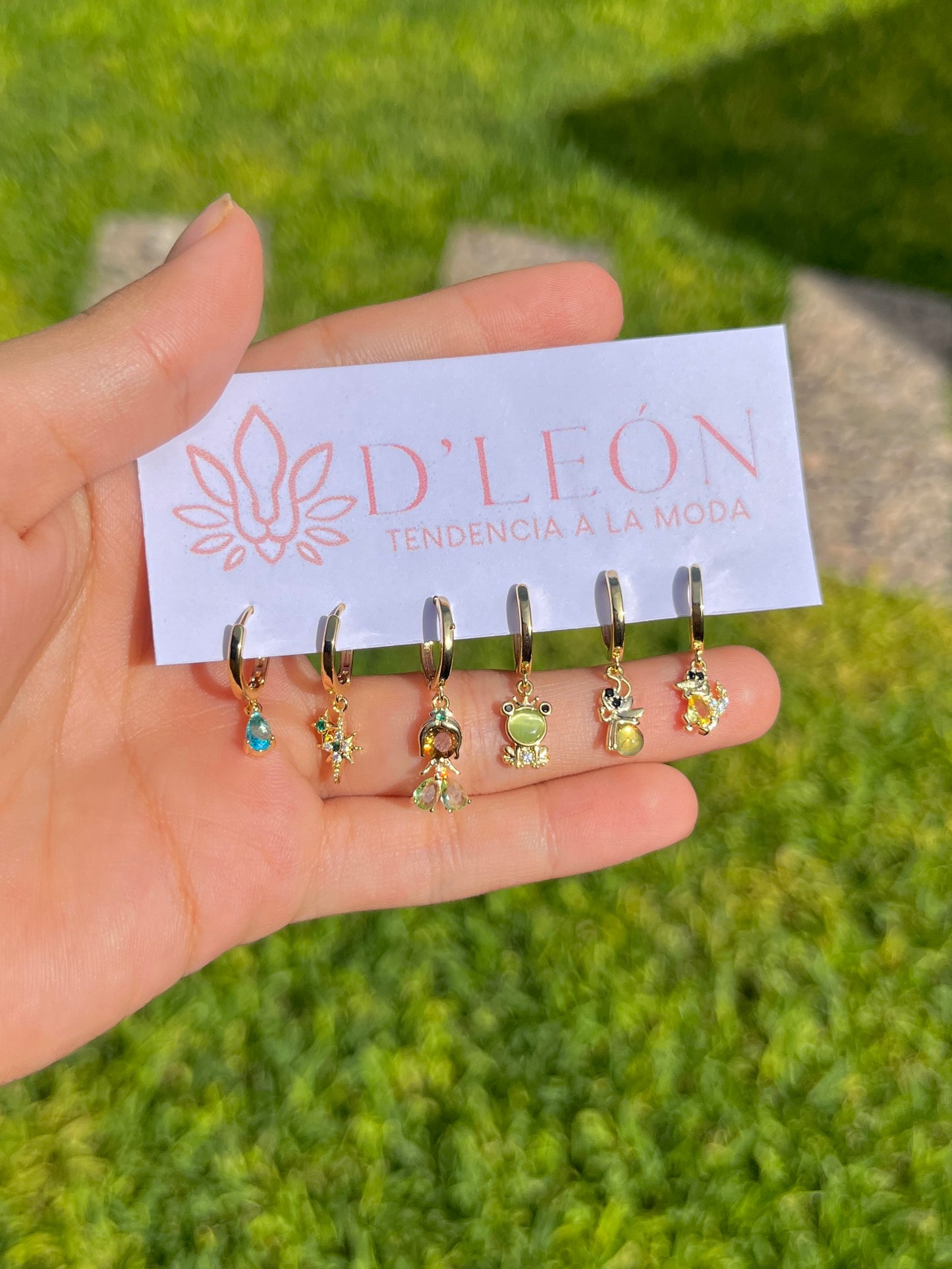 Aretes princesas set 6 piezas