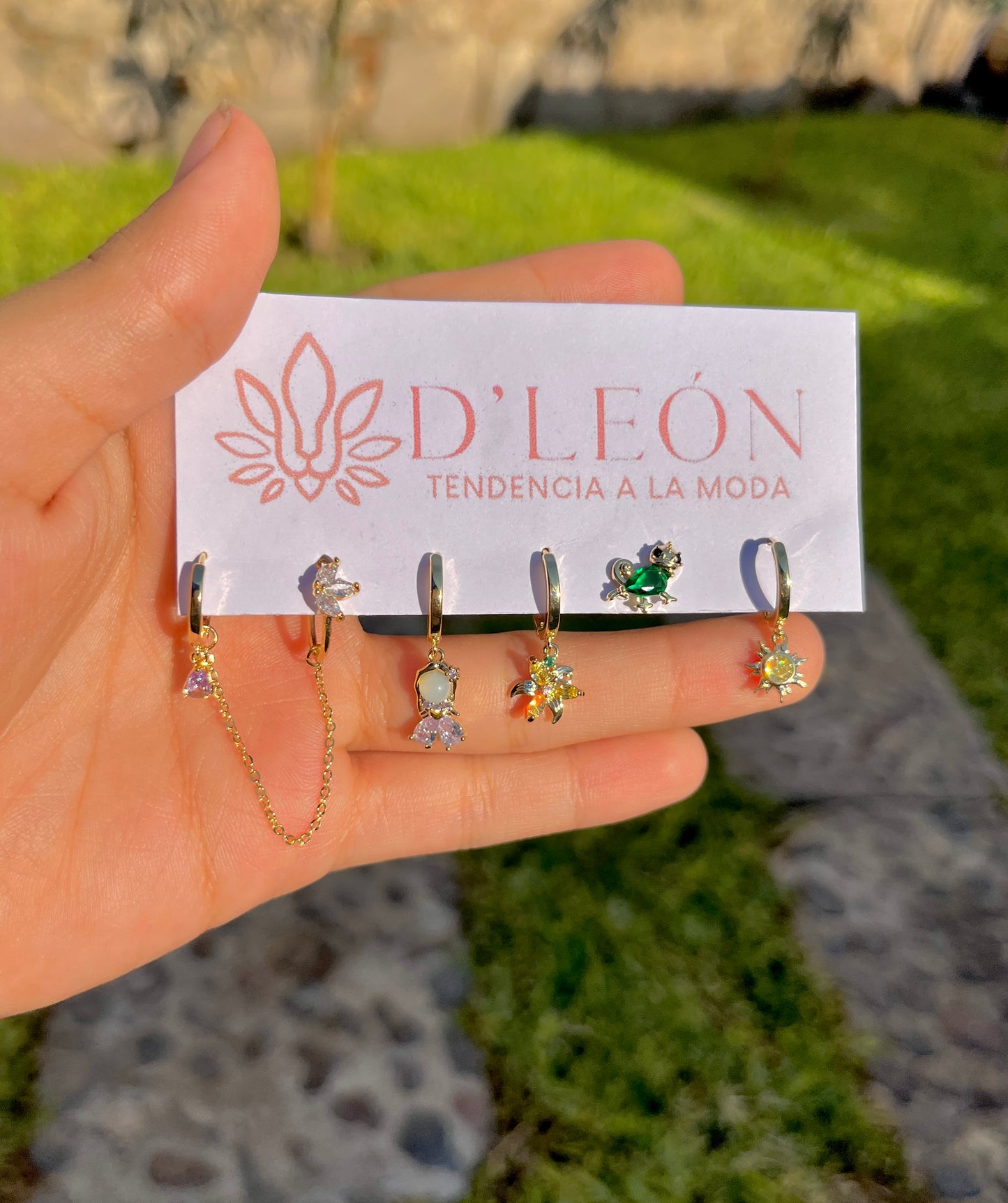Aretes princesas set 6 piezas