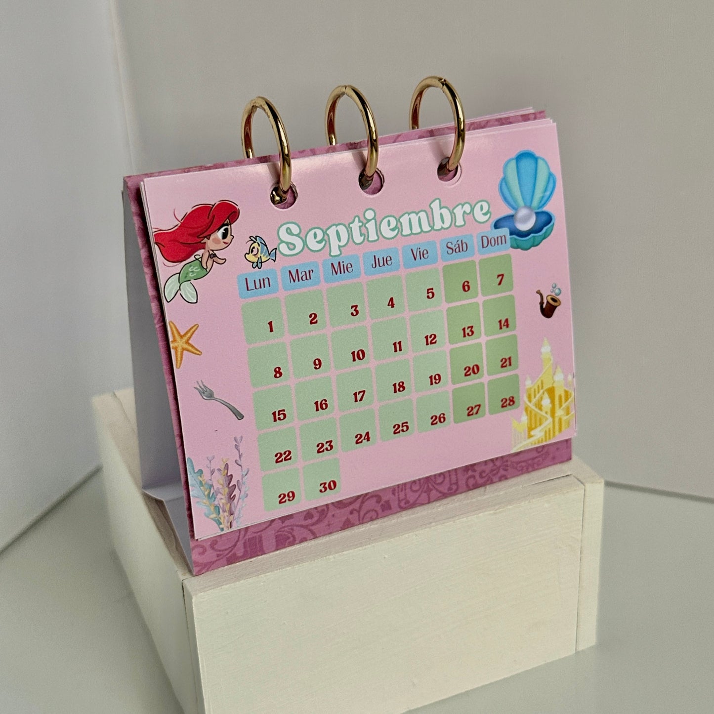 Mini calendario de escritorio (físico)