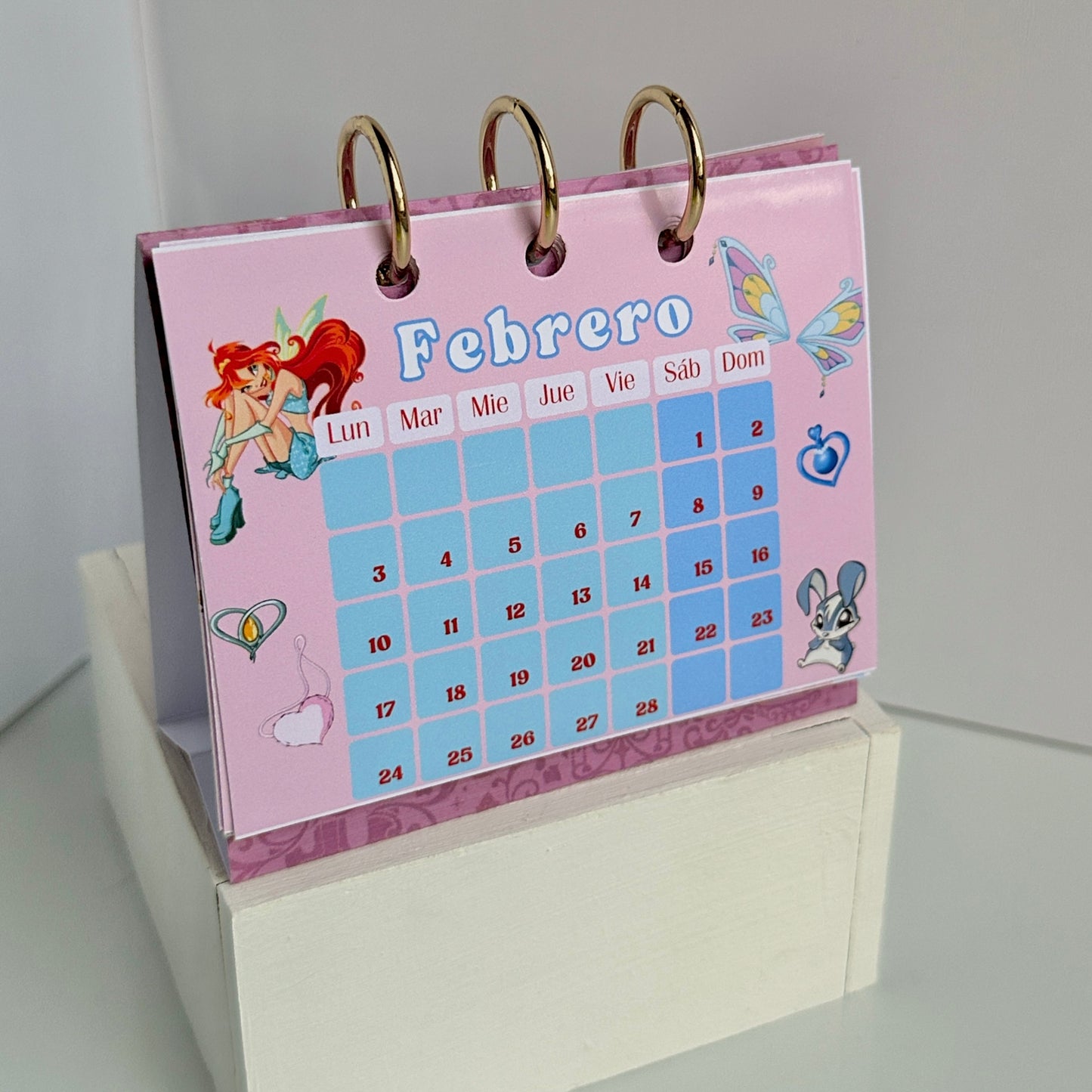 Mini calendario de escritorio (físico)