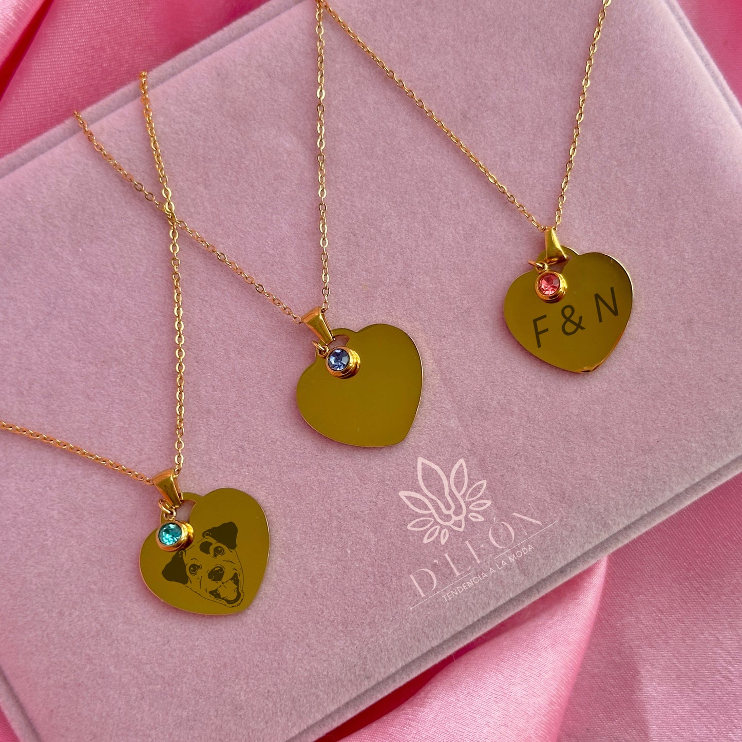 Collar personalizado dije de corazón