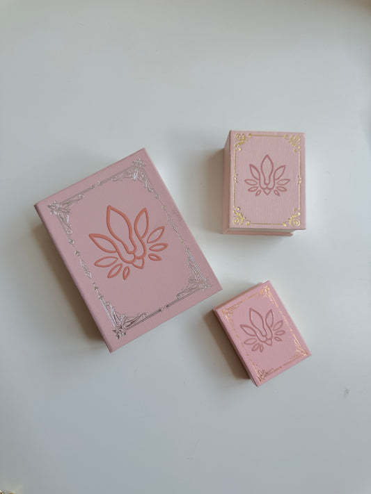 Cajas para anillo/collar “Libro de cuentos”