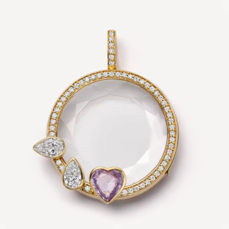 Collar caja de cristal + 4 charms