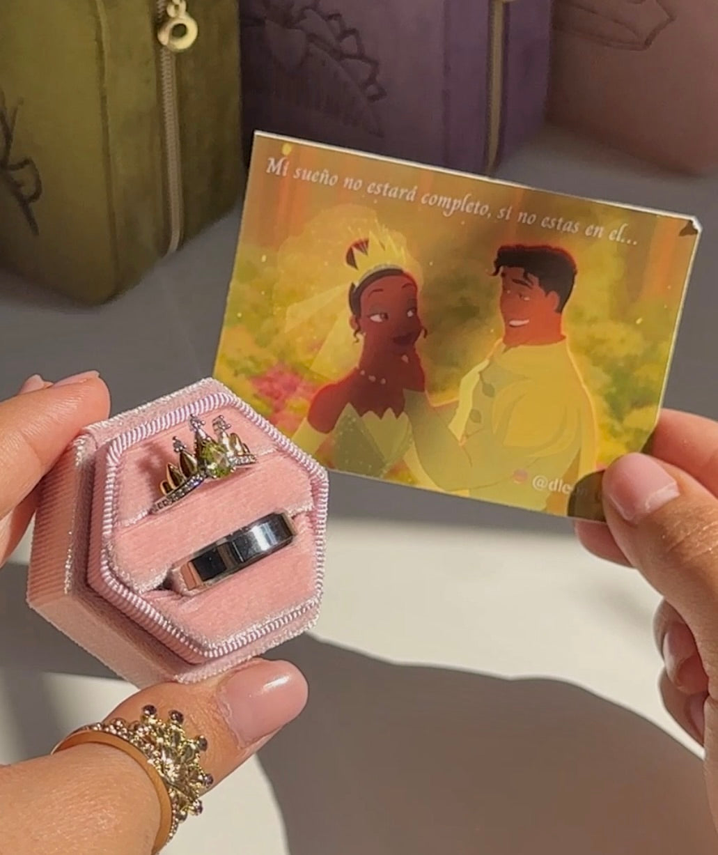Anillos de promesa la princesa y el sapo