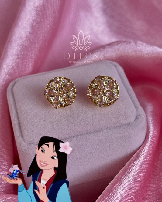 Par de Aretes giratorios Mulán